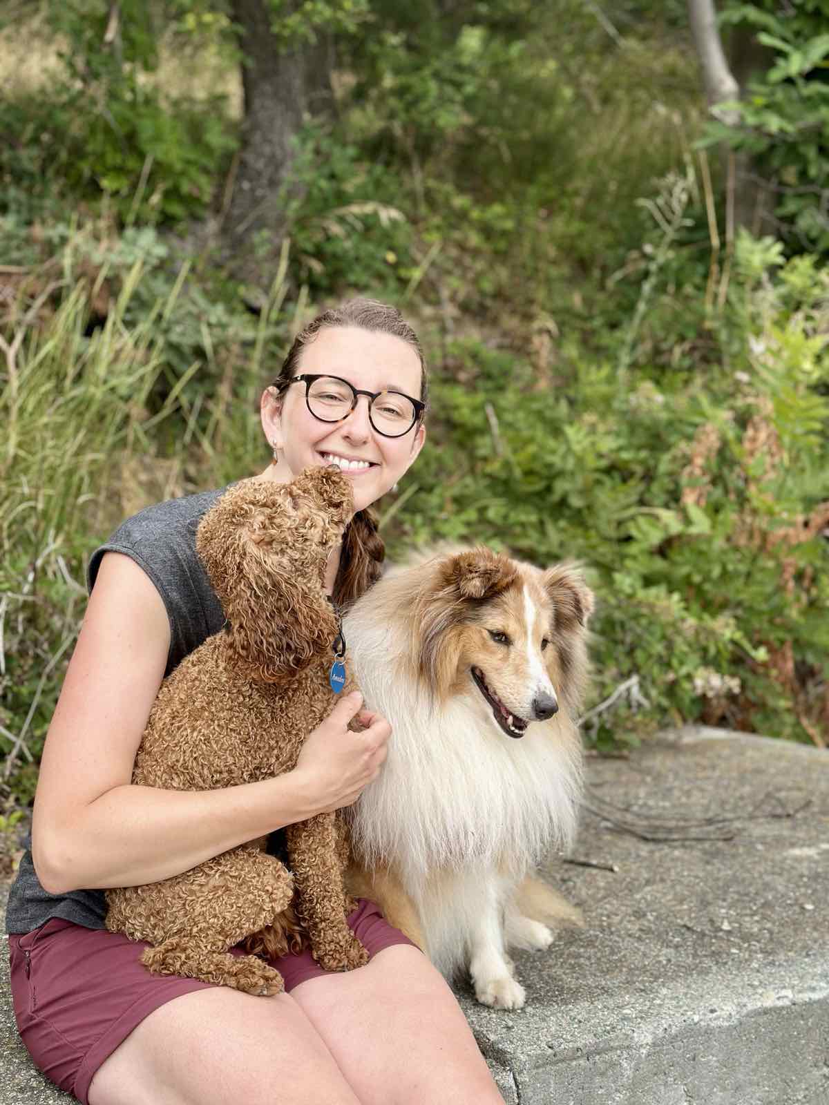 Annelies met haar honden